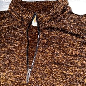 Cinch quarter zip brown sweater